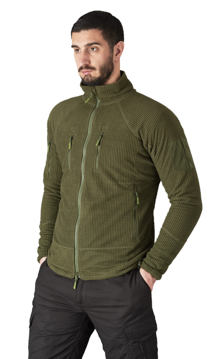 Eagle Tactical Fleece Jacket Full Zip OD GREEN - Image 4