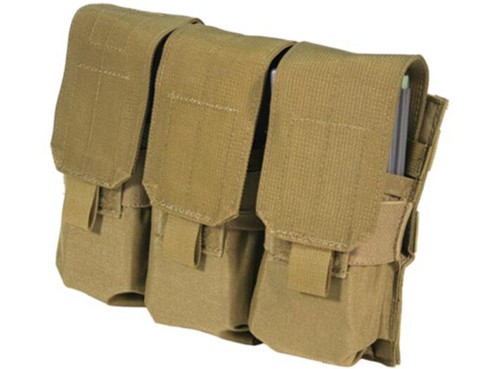 S.T.R.I.K.E. M4- Triple Mag Pouch (Holds 6) with Speed clips OD GREEN